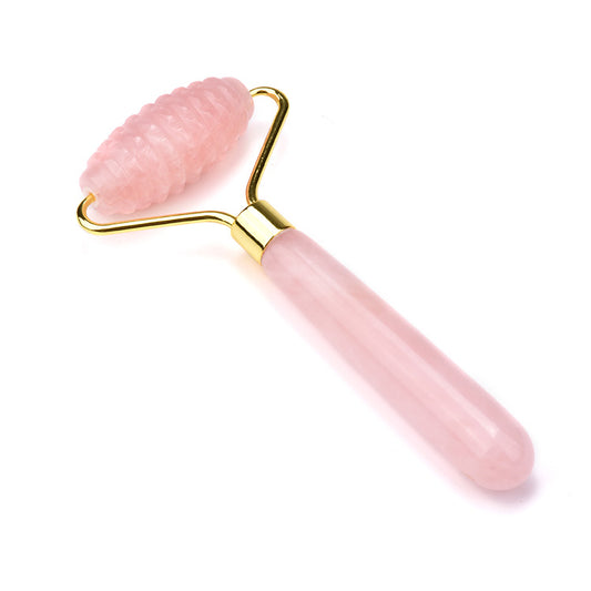 Rose Quartz Ridged Facial Roller