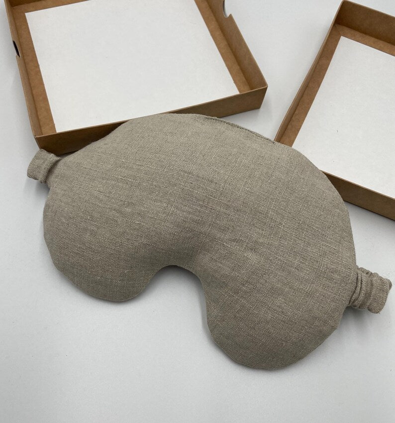 Oversized Weighted Linen Eye Mask