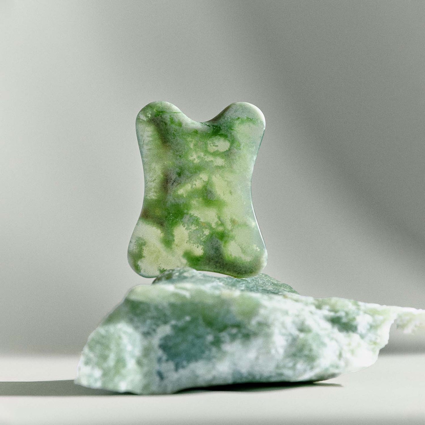 Gua Sha & Sculpting Spoon Set – Natural Jade Facial Massage Tools