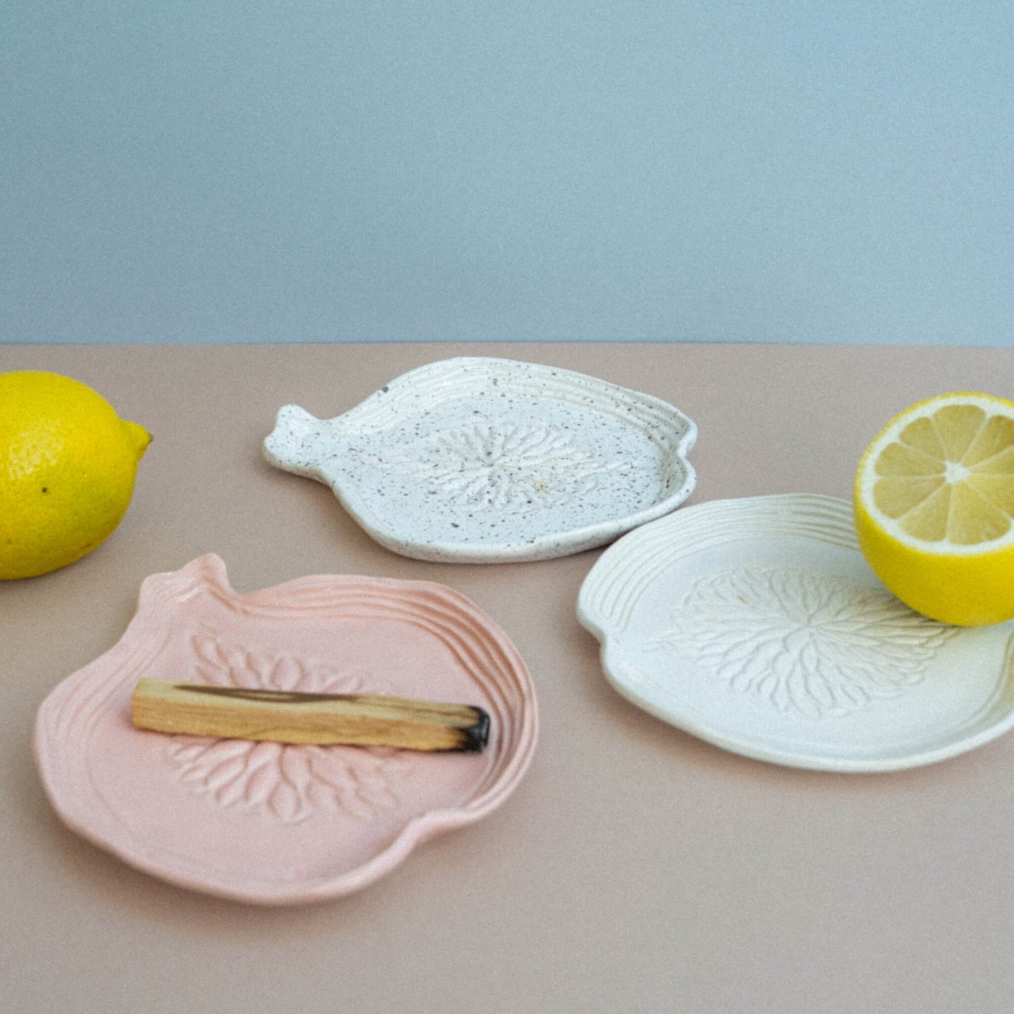 Handmade Dotted Ceramic Fig Incense Holder