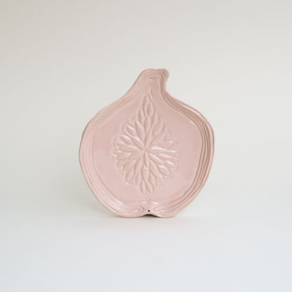 Handmade Pink Ceramic Fig Incense Holder