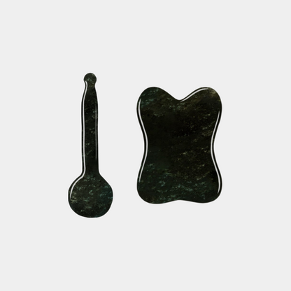 Gua Sha & Sculpting Spoon Set – Natural Jade Facial Massage Tools