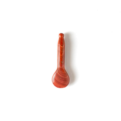 Red Jasper Sculpting Spoon – Dual-Ended Facial Massage Tool