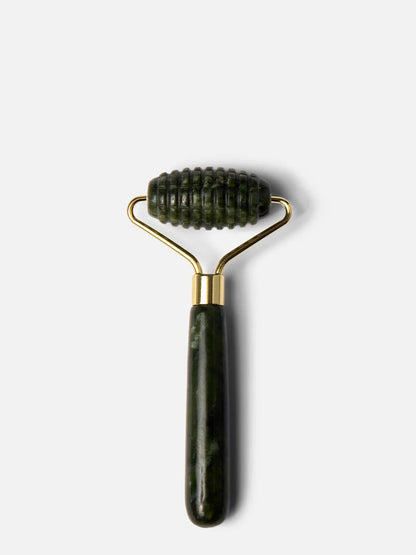 Green Nephrite Ridged Facial Roller