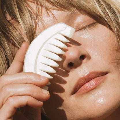 Scalp Gua Sha Comb – Stone Scalp Massage Tool
