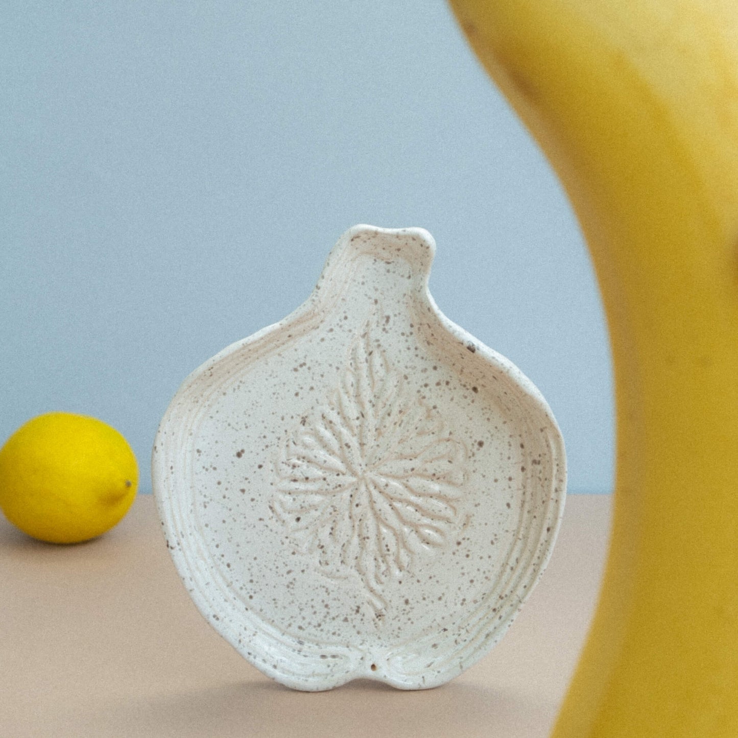 Handmade Dotted Ceramic Fig Incense Holder
