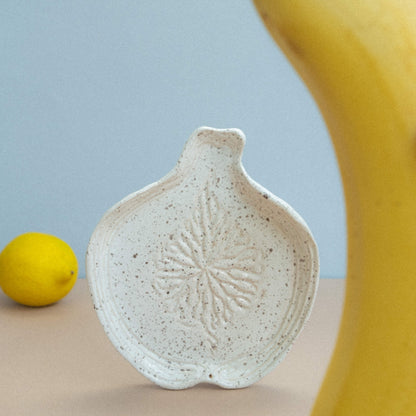 Handmade Dotted Ceramic Fig Incense Holder