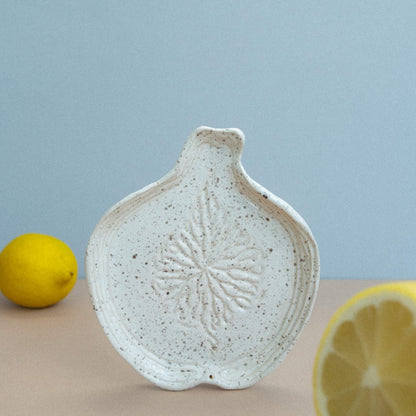 Handmade Dotted Ceramic Fig Incense Holder