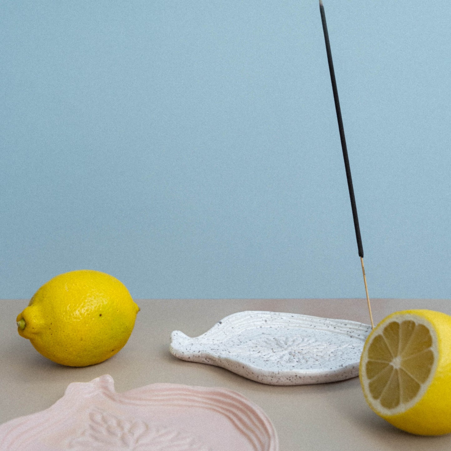 Handmade Dotted Ceramic Fig Incense Holder