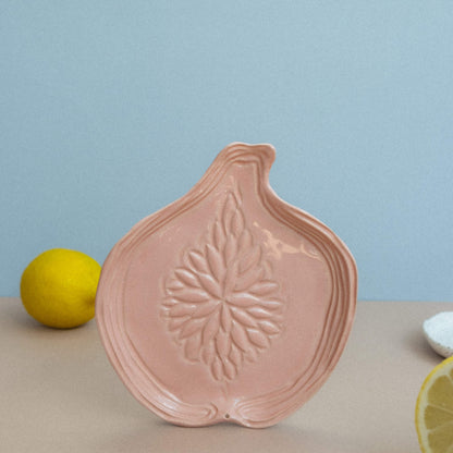 Handmade Pink Ceramic Fig Incense Holder